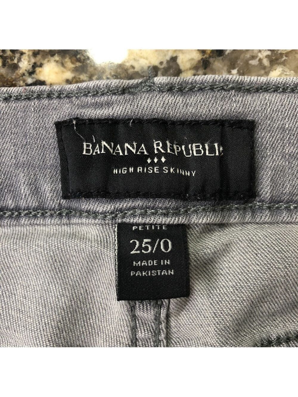 Size 25/0 Banana Republic High Rise Skinny Women Stretchy Jeans Distressed PK - Picture 4 of 16